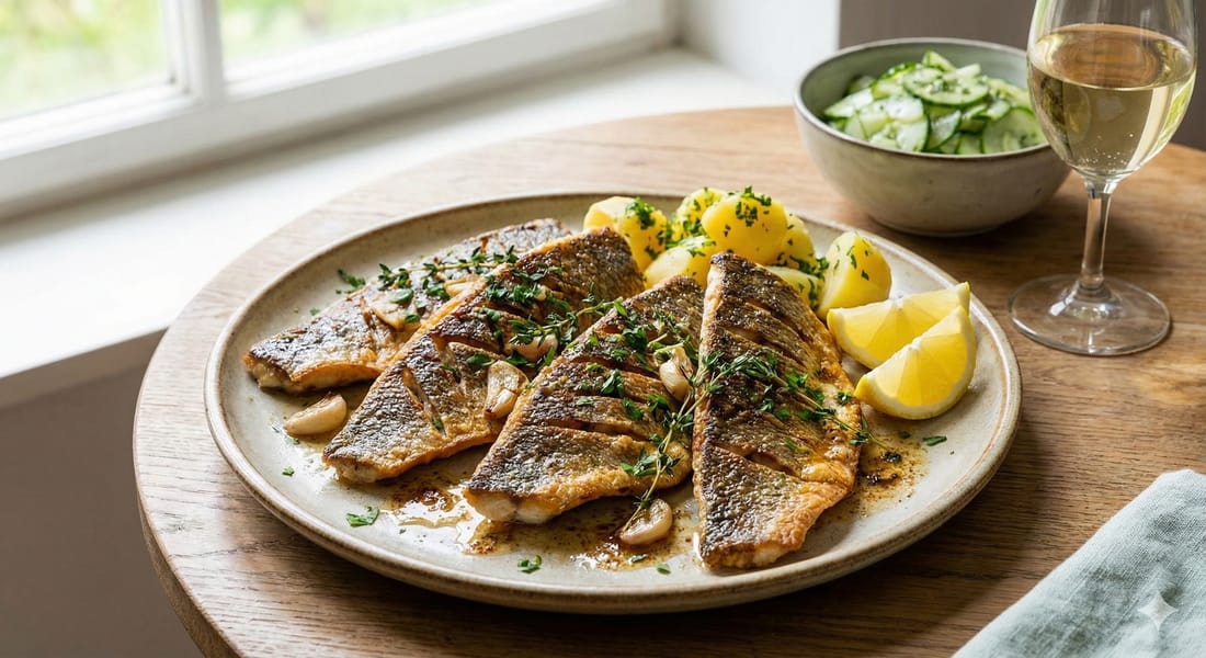 Gebratene Barbenfilets
